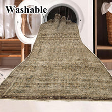 Load image into Gallery viewer, Machine Washable Vintage Floral 5x7 Area Rug - Non-Slip, Pet-Friendly Design