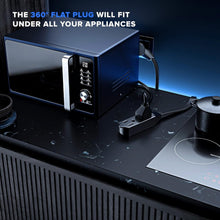 Load image into Gallery viewer, Premium 50 Ft Extension Cord with 360° Rotating Flat Plug - 3 Female Outlets