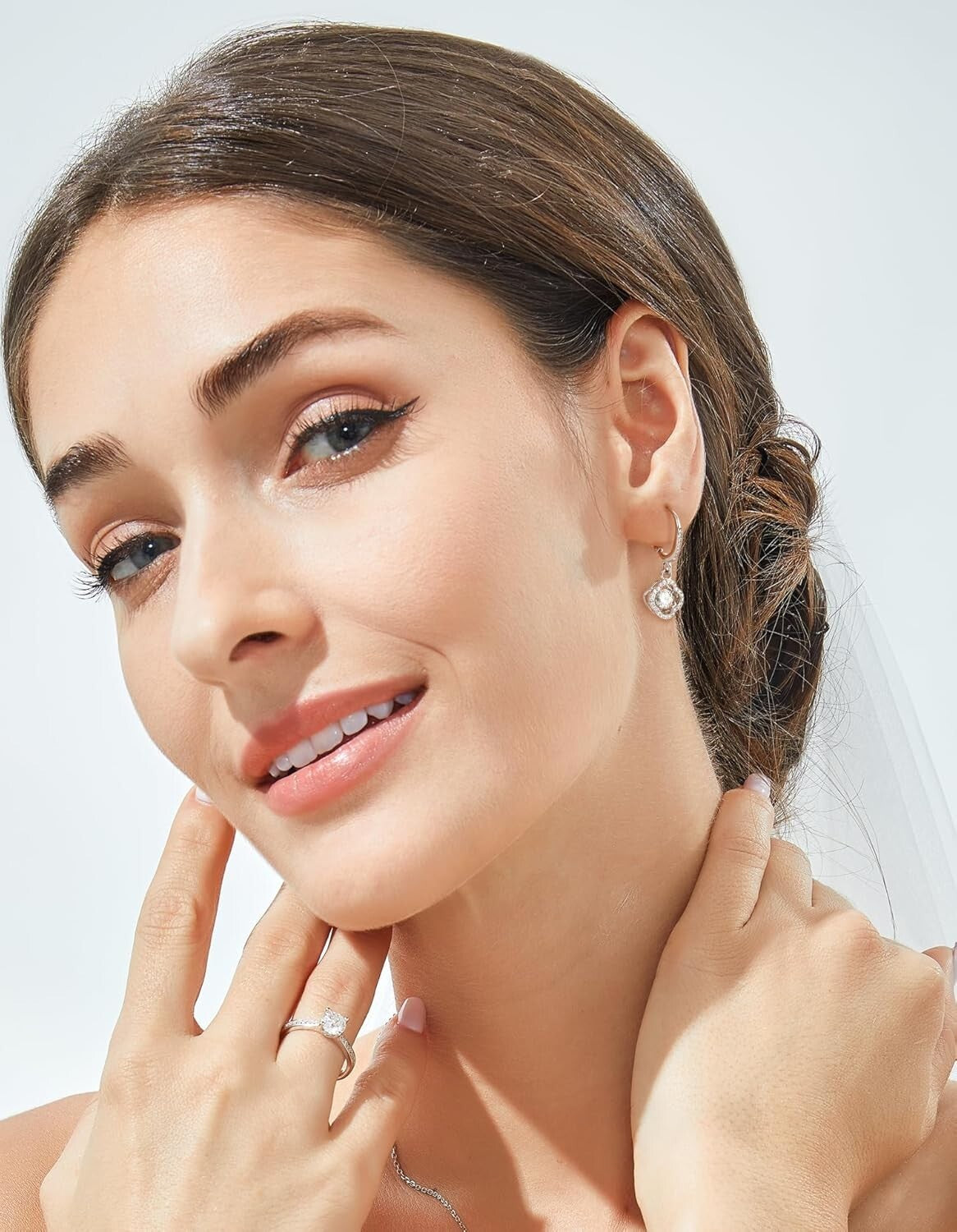 Luxurious 925 Silver Moissanite Dangle Earrings – Birthday and Valentine’s Gift