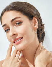Load image into Gallery viewer, Luxurious 925 Silver Moissanite Dangle Earrings – Birthday and Valentine’s Gift