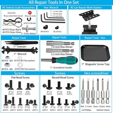 Load image into Gallery viewer, Complete 1100-Piece RC Repair Kit with Robust Work Station for All Scales