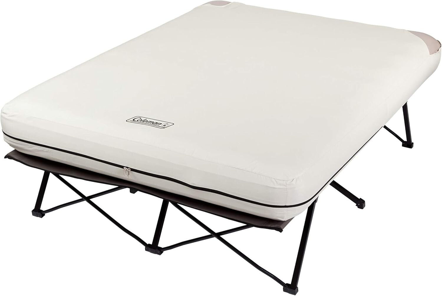 Durable Camping Cot & Inflatable Queen Mattress with Pump for Stress-Free Sleep
