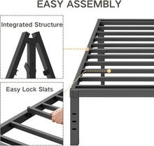 Load image into Gallery viewer, Sturdy 18-Inch King Metal Bed Frame with Silent Support and Storage Space