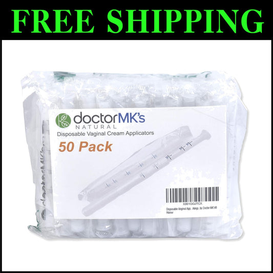 Doctor MK's 50-Pack Disposable Vaginal Applicators for Safe Gel Applications