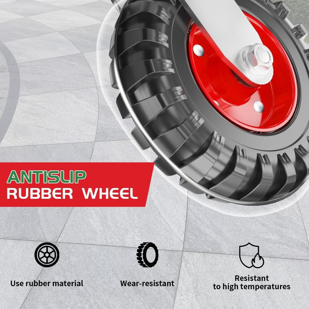 Effortless Installation 8-Inch Gate Caster - 360° Rotation with Spring Mechanism