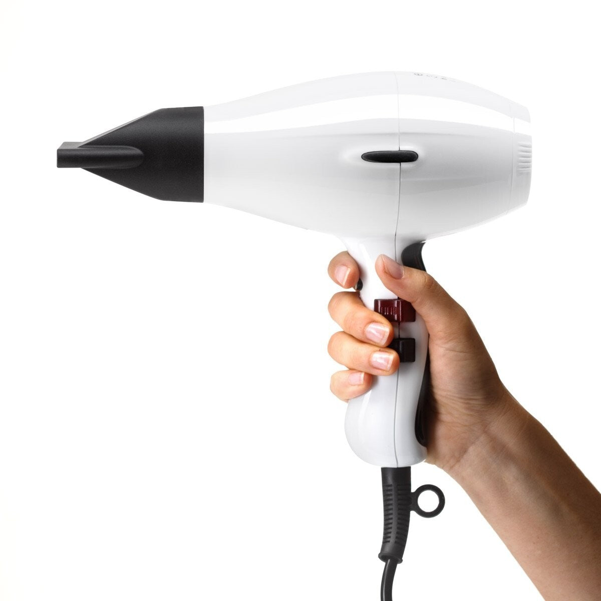 Healthy Ionic Hair Dryer - Lightweight, Compact Design with Two Nozzles Included