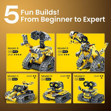 Load image into Gallery viewer, Interactive Robot Kit for Boys 8-14 with Expressive LED Eyes &amp; Remote Control