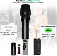 Load image into Gallery viewer, Professional Wireless Microphone System - Dual Handheld Mic for Karaoke &amp; Events
