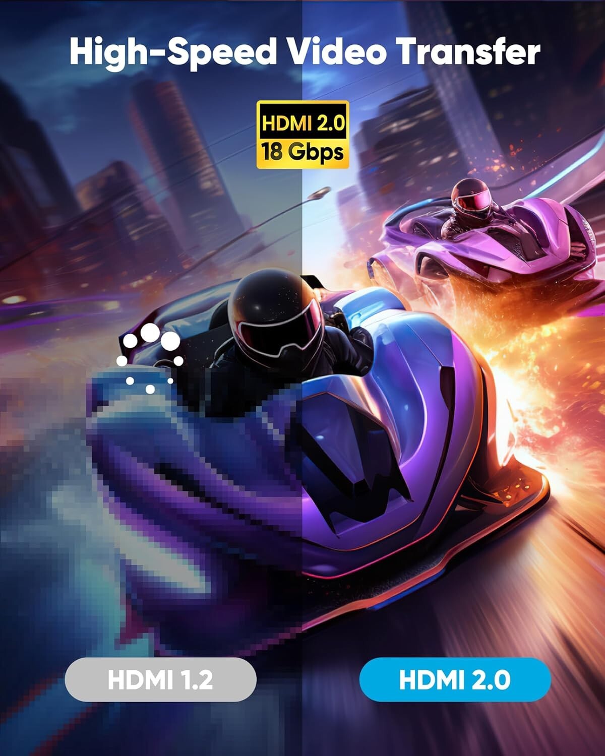 Versatile 150ft HDMI Fiber Optic Cable - Supports 4K@60Hz for Strong Connections