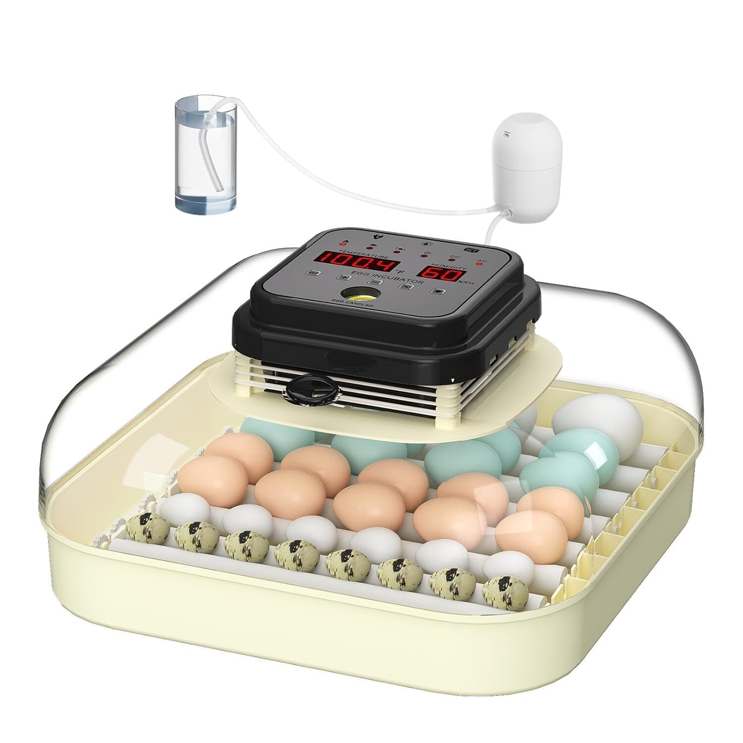 Efficient 35 Egg Incubator: Automatic Turning, Humidity Control & Visual Design