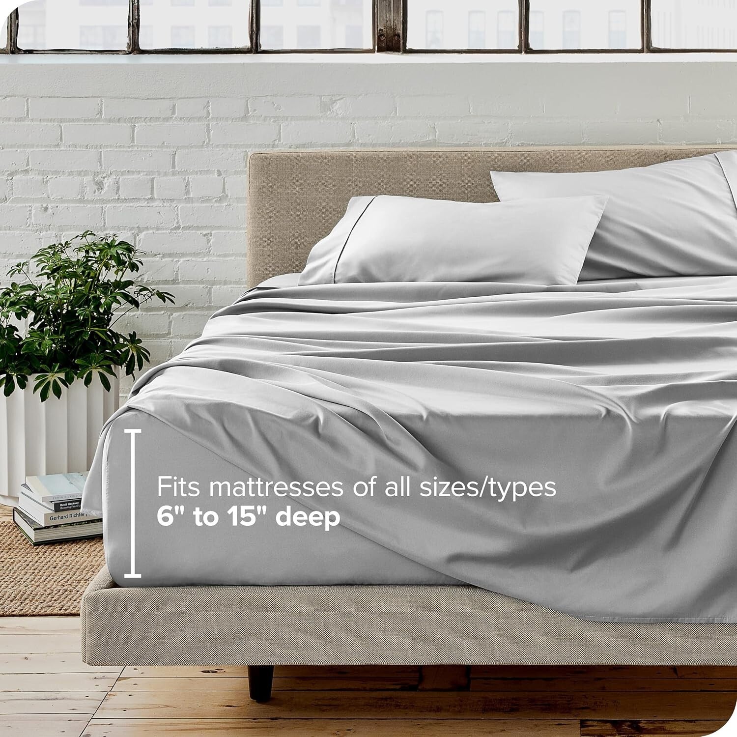 Luxury King Sheet Set - Ultra-Soft Microfiber - 1800 Thread Count - Cloud Grey