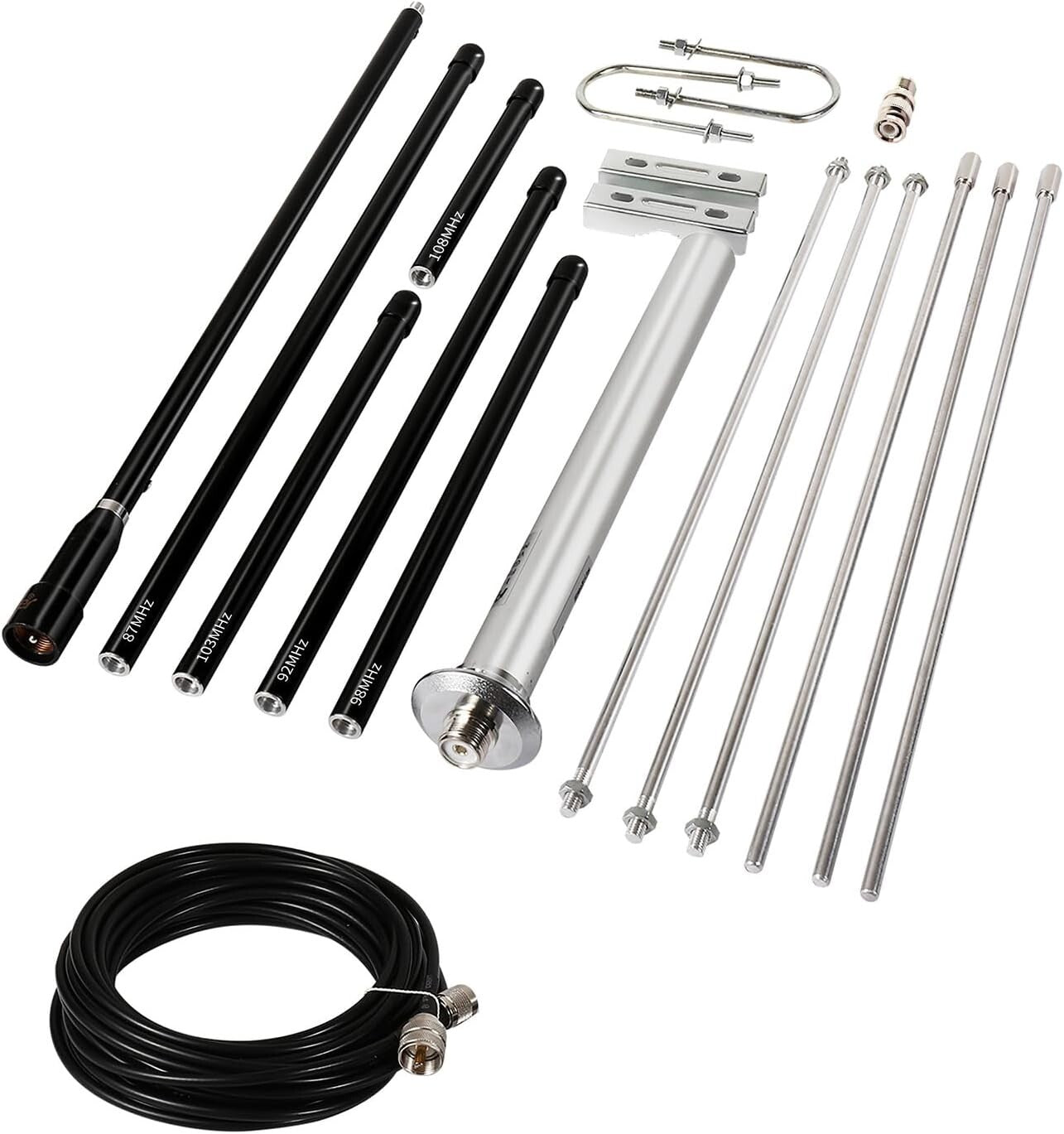 Durable 1/4 Wave FM Transmitter Antenna for Maximum Coverage - Waterproof Design