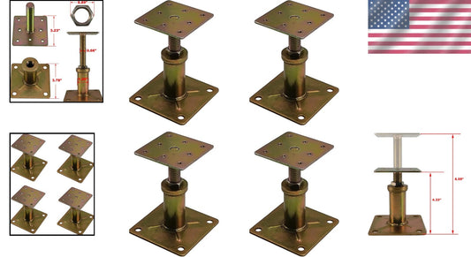 Adjustable Mini Screw Floor Jacks for Leveling - 4 Pack, 4500 lbs Capacity