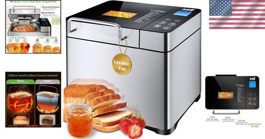Intelligent 17-in-1 Bread Machine with Automatic Nut Dispenser & Keep Warm