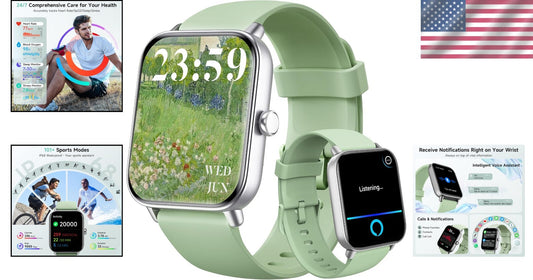 Advanced Fitness Tracker Smartwatch with Heart Rate, IP68 Waterproof & Alexa