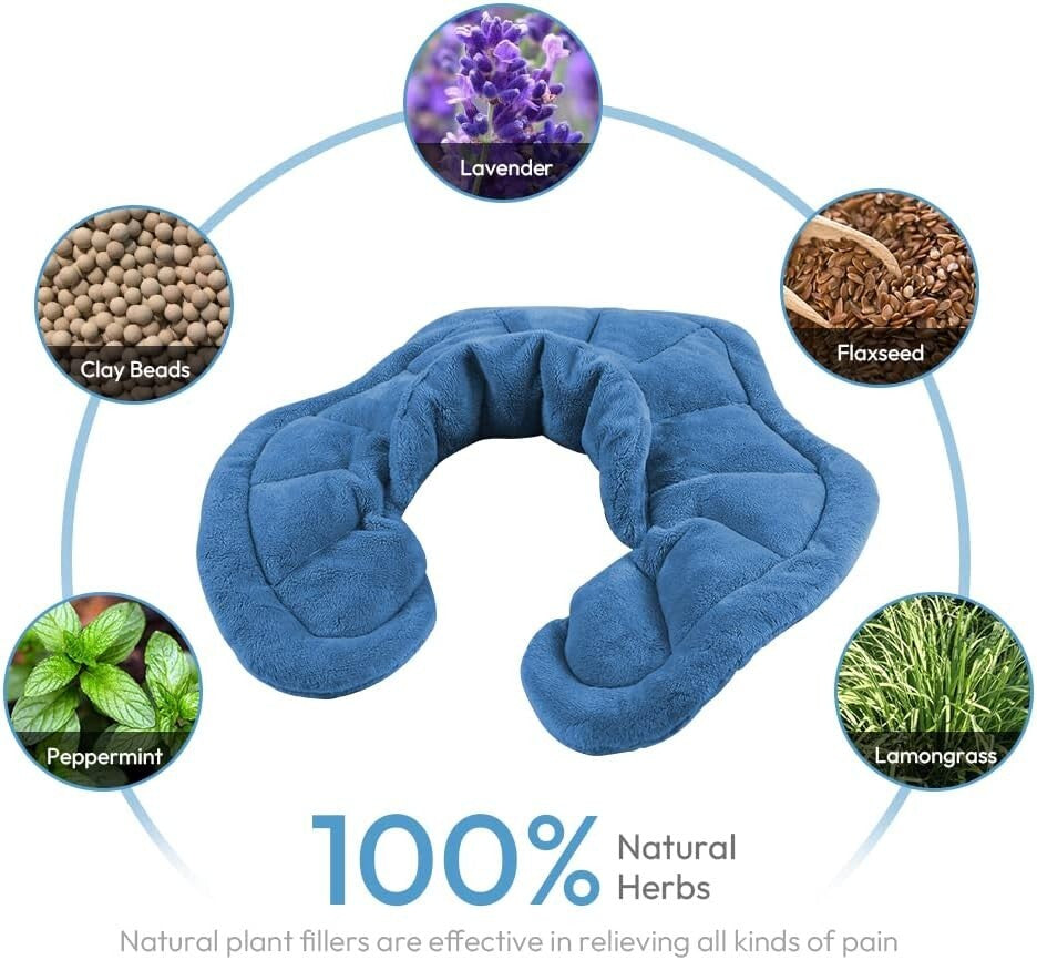 Herbal-Filled Microwave Neck Wrap - Versatile Hot and Cold Therapy for All Ages