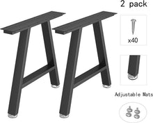 Load image into Gallery viewer, Rustic &amp; Industrial 28" x 35" Metal Table Legs for Custom Furniture - Set of 2