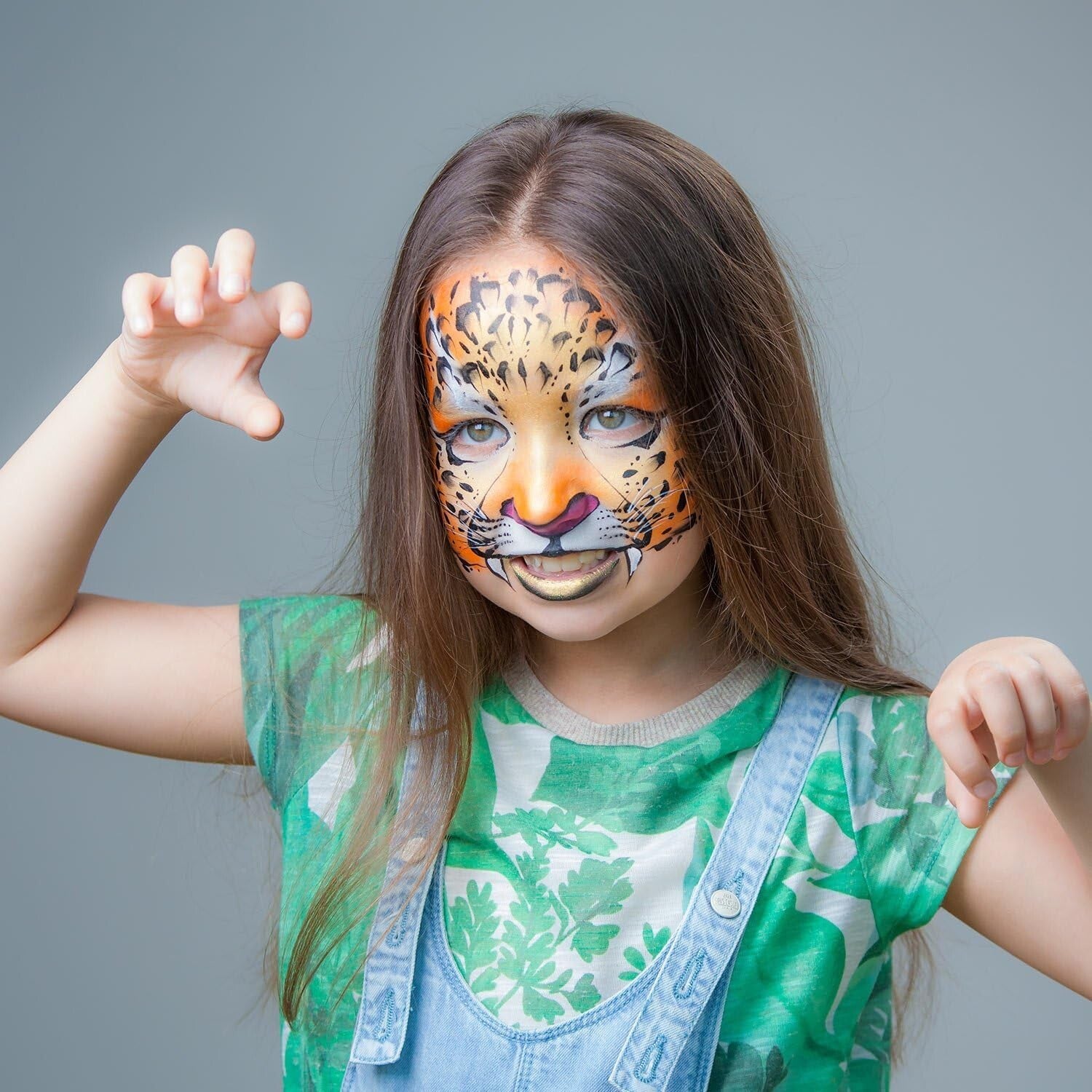 Professional 16 Color Face & Body Airbrush Paint Set - 1 Oz Easy-Wash Bottles