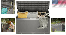 Load image into Gallery viewer, Modern 100 Gallon Resin Outdoor Storage Box with Hydraulic Lift for Easy Use