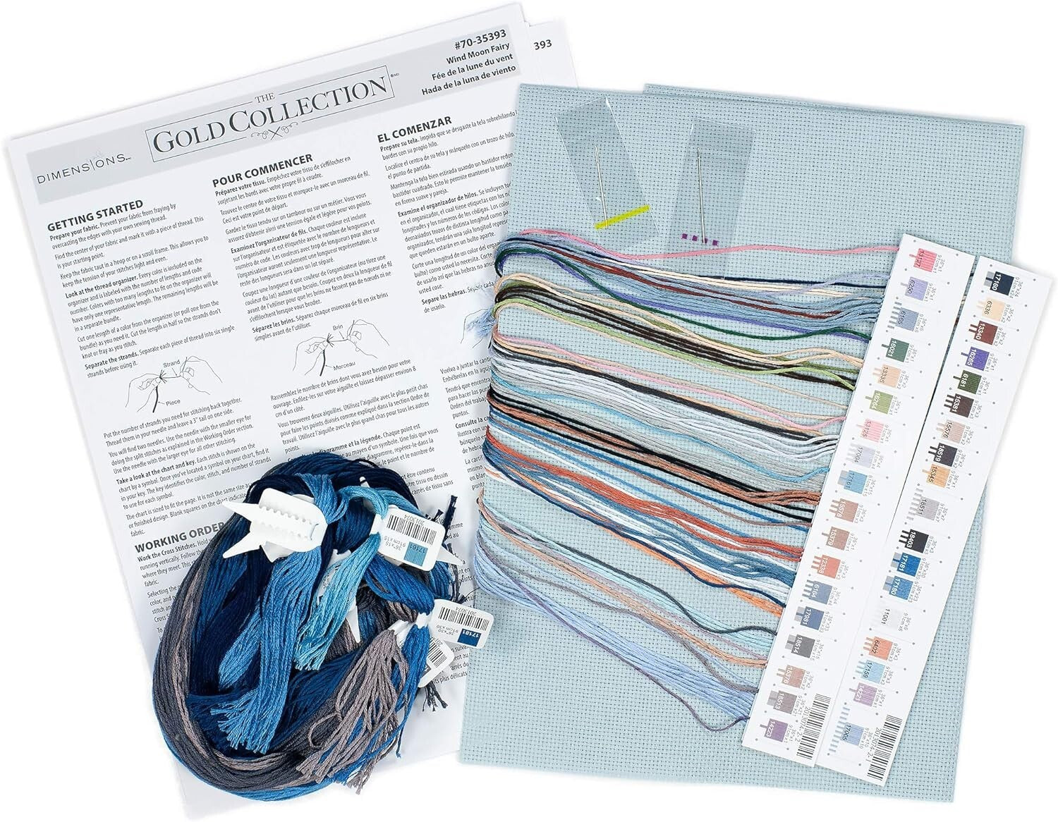 Fantasy Counted Cross Stitch Kit - Moon Fairy with Presorted Thread & Needles