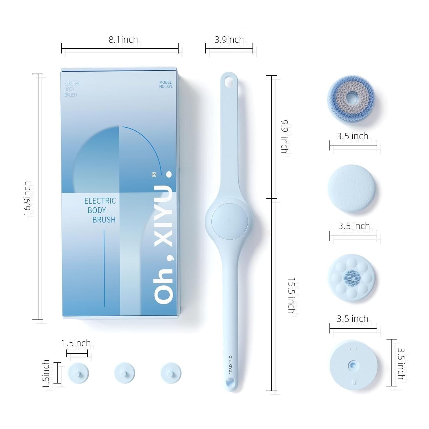 Luxury Electric Body Brush - Idel for Cleansing & Exfoliating Skin Effortlessly