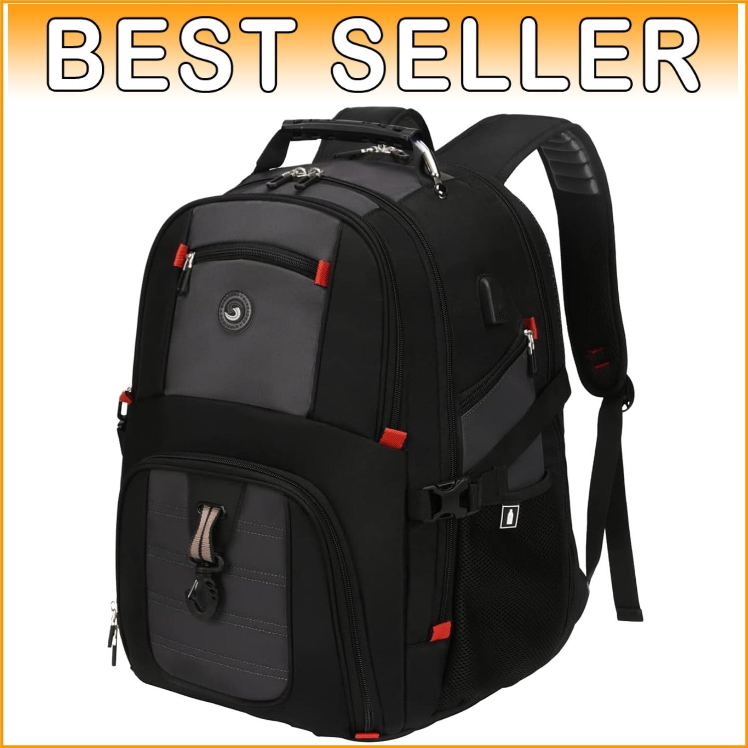 Extra Large 50L College & Business Backpack with USB Charging - Fits 17" Devices