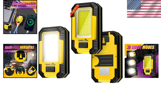 Durable 3-Pack Rechargeable LED Work Lights – Perfect for Cars, Camping & More