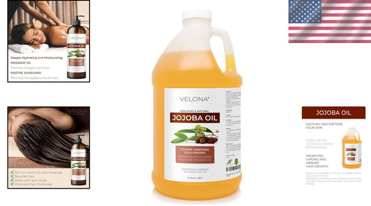 100% Pure & Unrefined Jojoba Oil - 64 oz for Skin, Hair & Cuticle Care
