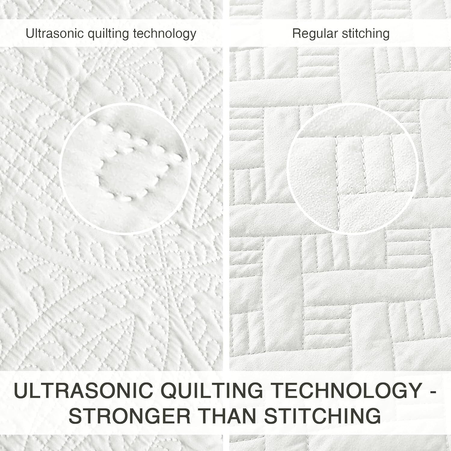 Elegant California King Coin Pattern Quilt Set - 3 Pieces for Year-Round Comfort