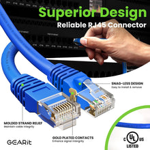 Load image into Gallery viewer, Bulk 20-Pack Cat 6 Ethernet Patch Cables - 10 Feet, Gold-Plated RJ45 Connectors