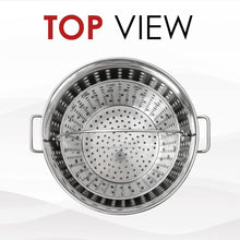 Load image into Gallery viewer, Versatile 40QT Stainless Steel Stockpot with Steamer Basket - Ideal for Boiling