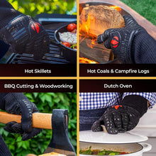 Load image into Gallery viewer, Premium BBQ Gloves - 1472°F Heat Resistant Grilling Gloves for Maximum Safety