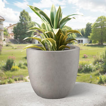 Load image into Gallery viewer, Large Stylish 18" Concrete Planter with Drainage - Perfect for Home &amp; Garden