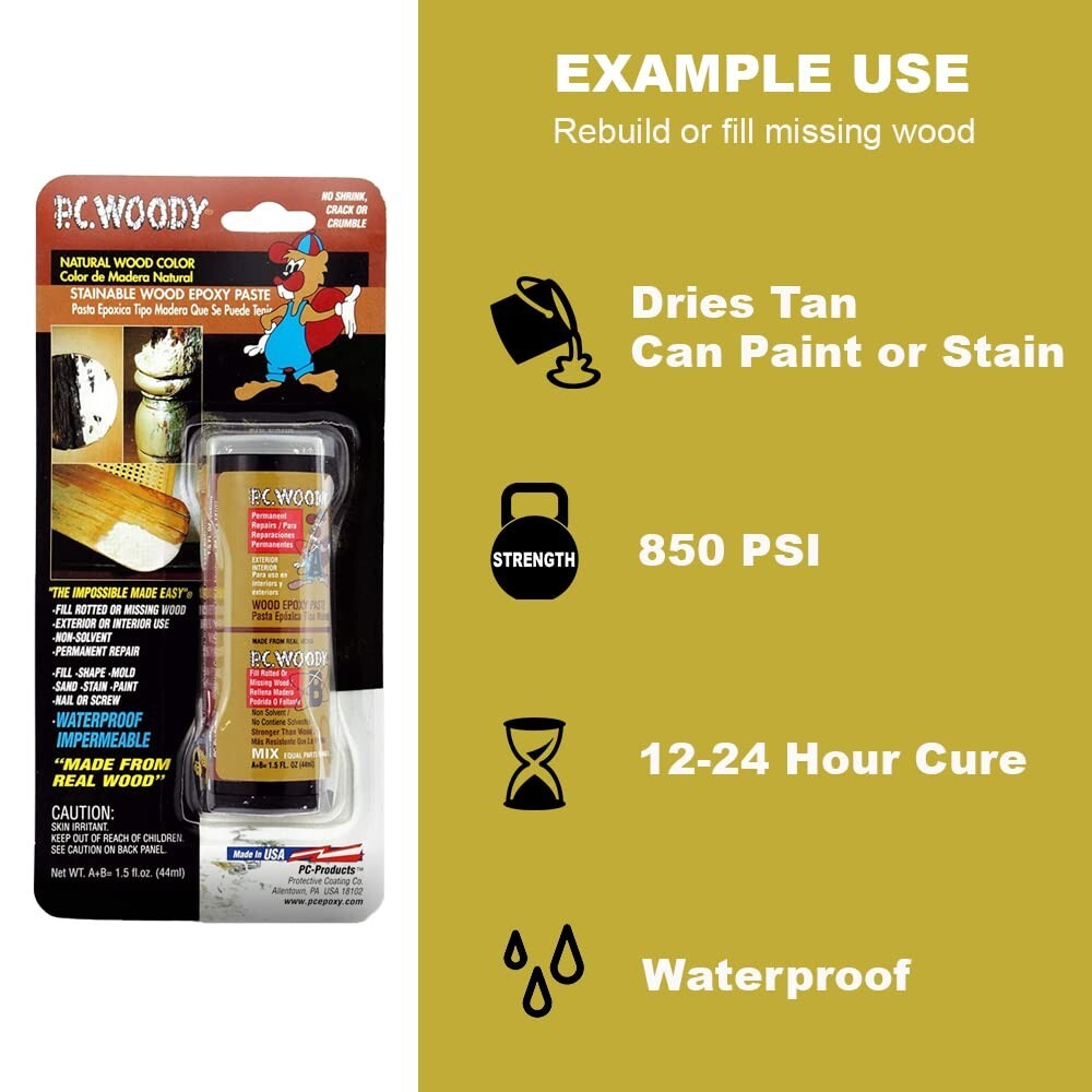 Durable Two-Part Wood Repair Epoxy Paste - 96 oz - Ideal for Carpentry Projects