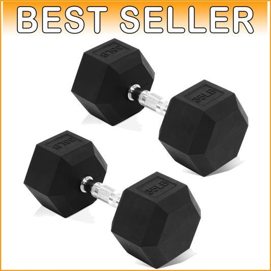 Versatile 35 lb Hex Dumbbells - Ideal for Efficient Muscle Toning and Strength