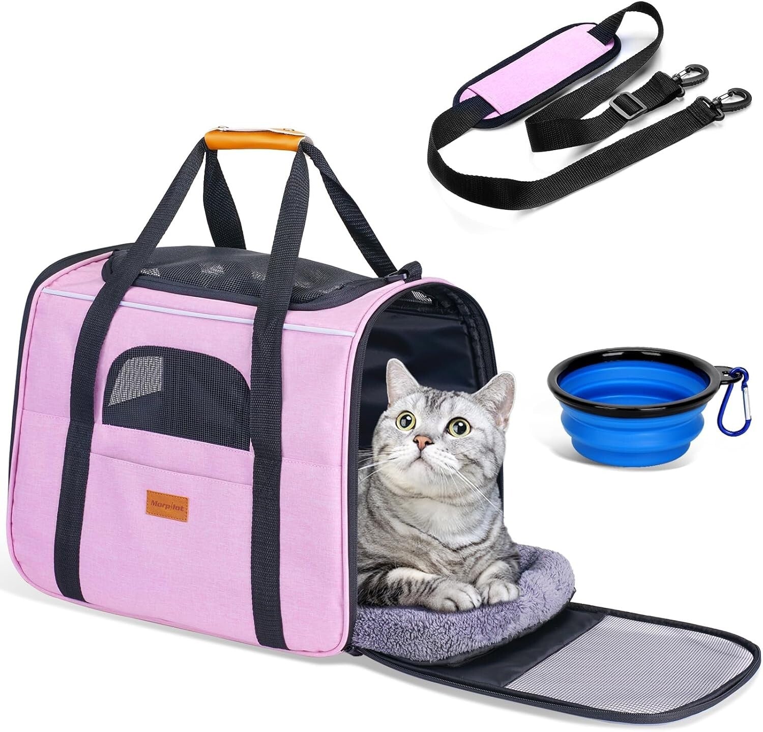 Soft-Sided Cat Carrier for Medium Cats - Spacious & Durable Travel Solution