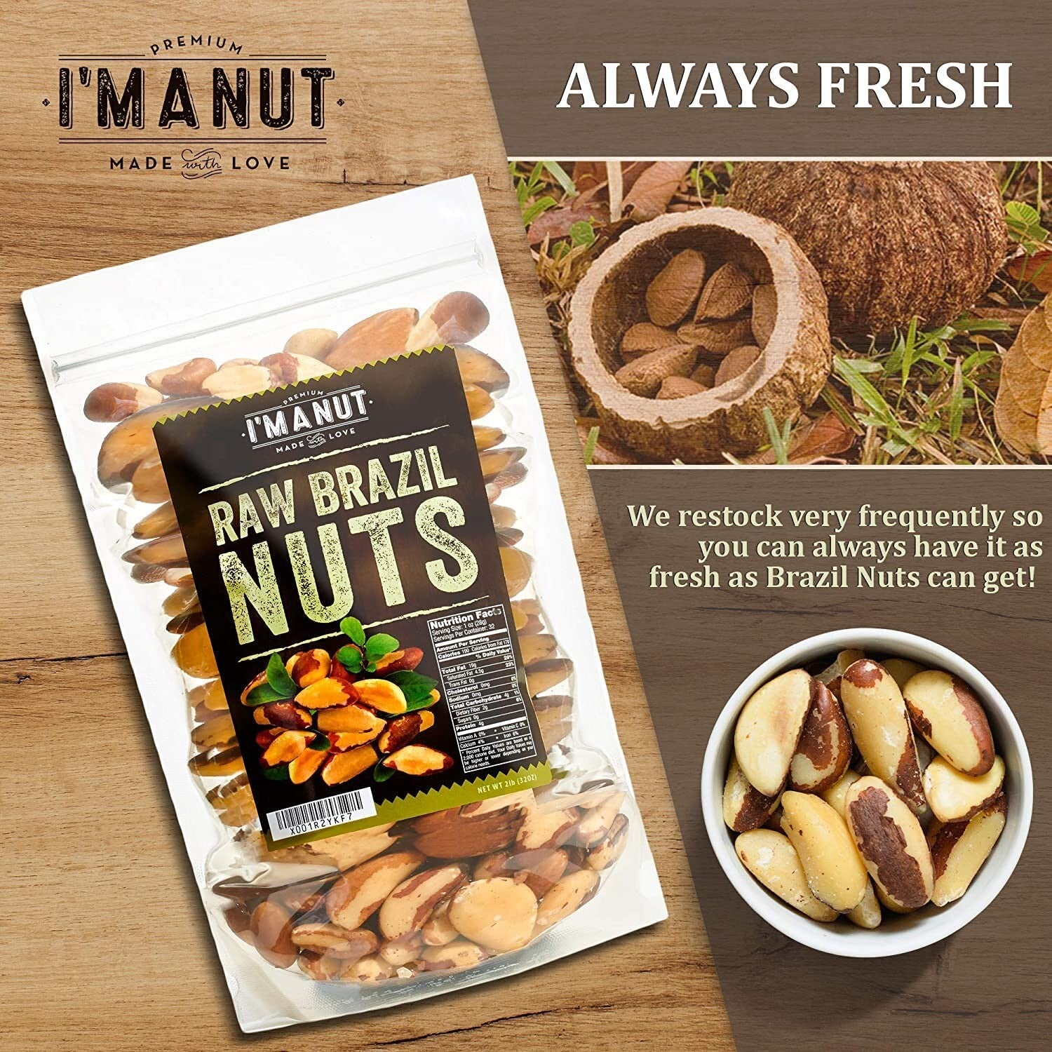 Eco-Friendly Raw Brazil Nuts 64 oz | Certified Kosher, Nutritious & Delicious