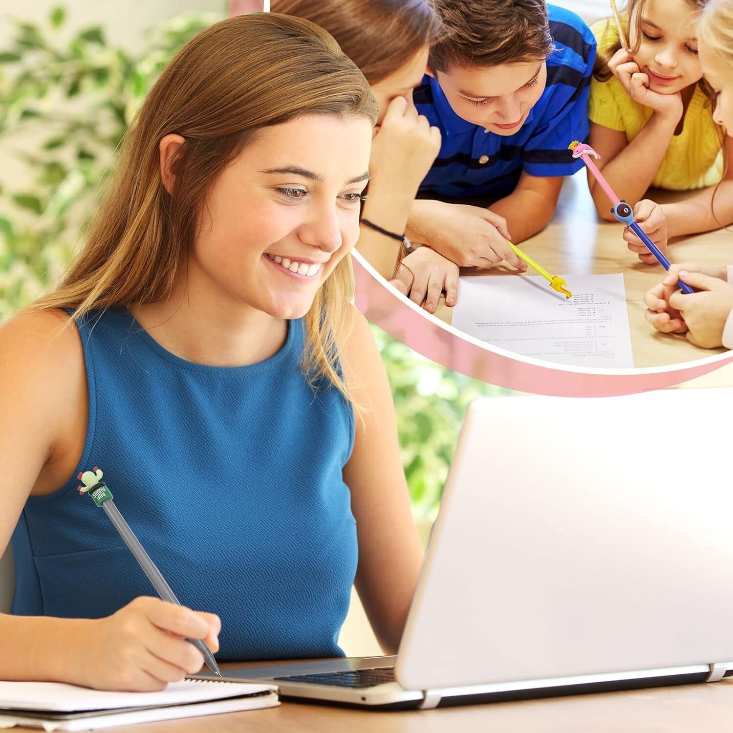 Cute Animal Style Bulk Pens - 0.5mm Gel Ink, Ideal for Kids, Teachers & Gifts