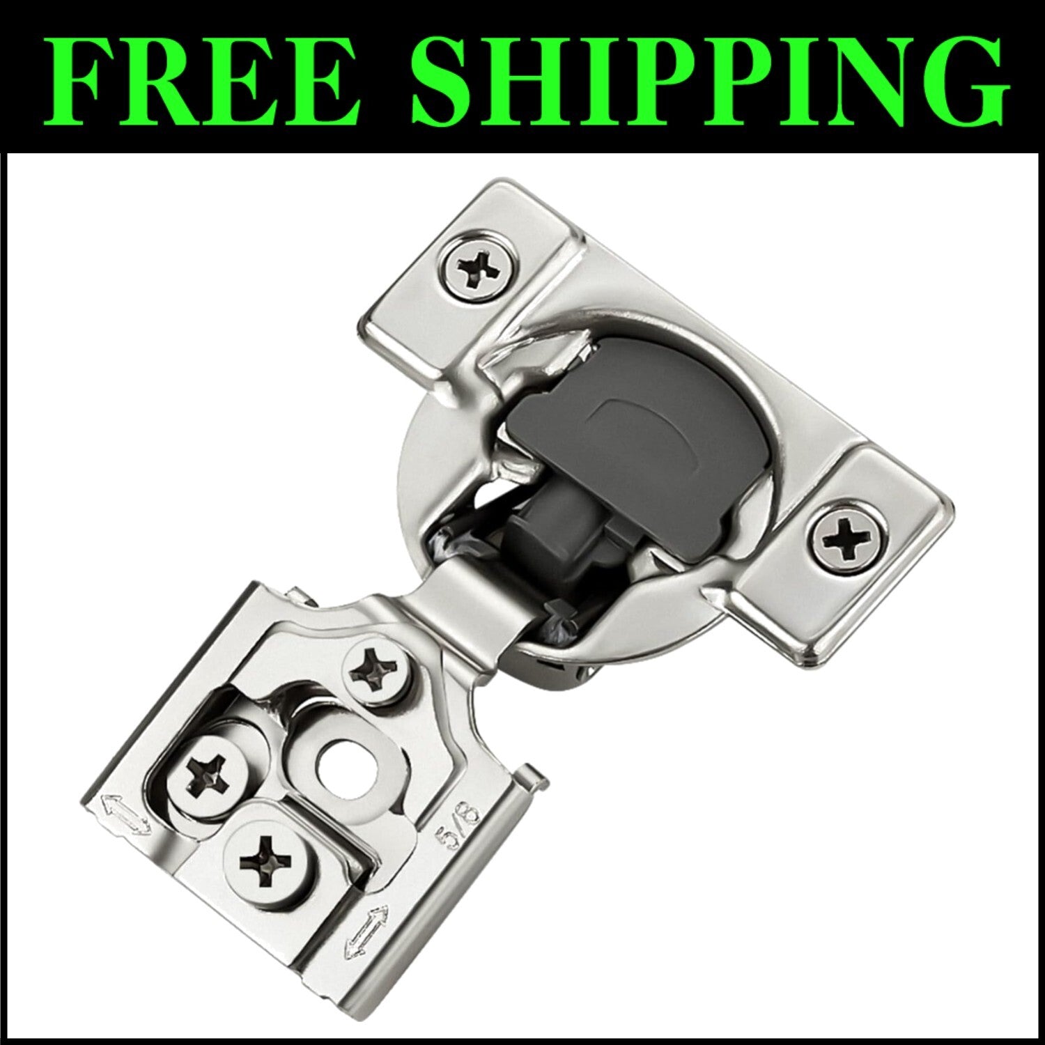 1-3/8 Inch Stainless Steel Soft Close Hinges - 30 Pack for Kitchen Cabinets
