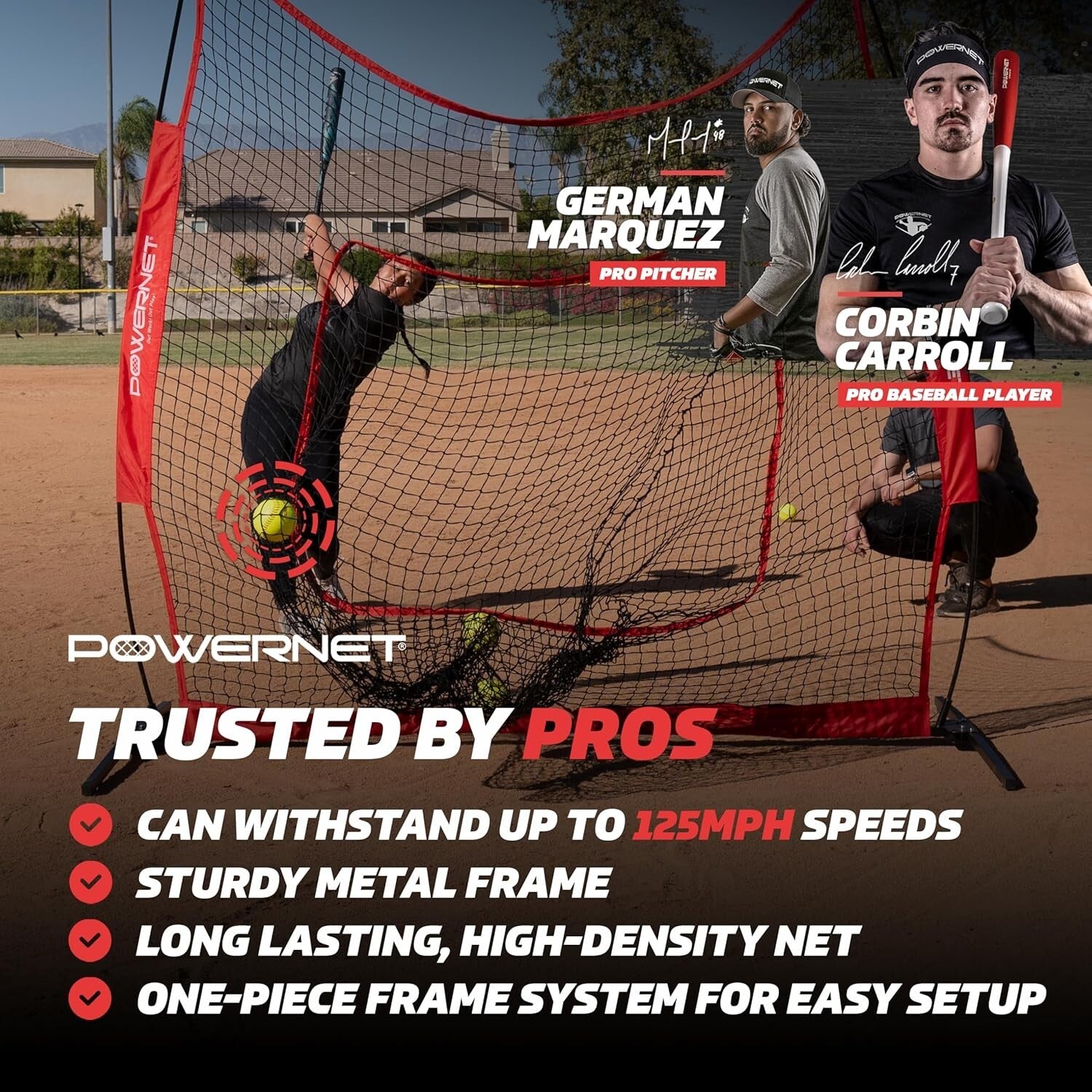 Durable 7x7 Softball & Baseball Net for Hitting, Pitching, and Throwing Practice