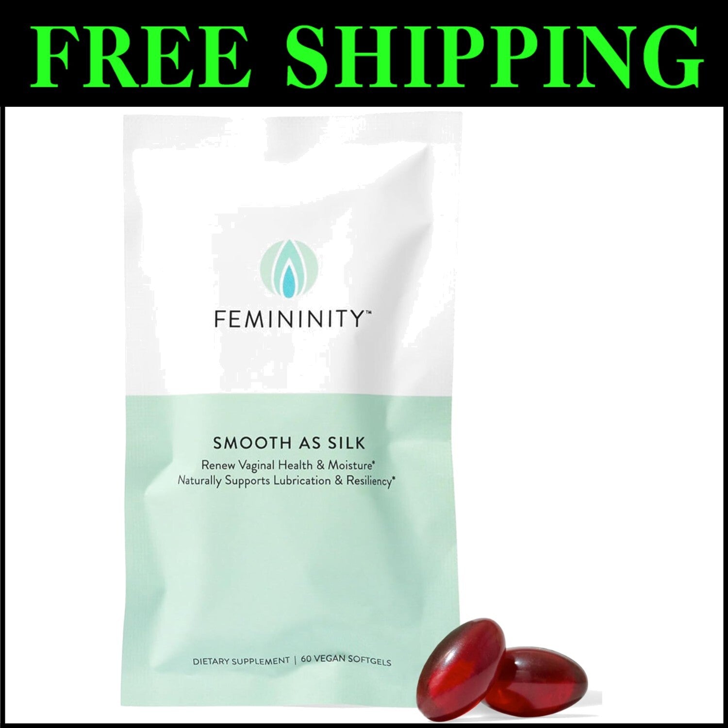 Daily Hydration Softgels: Femininity Smooth as Silk 60ct for Women's Wellness