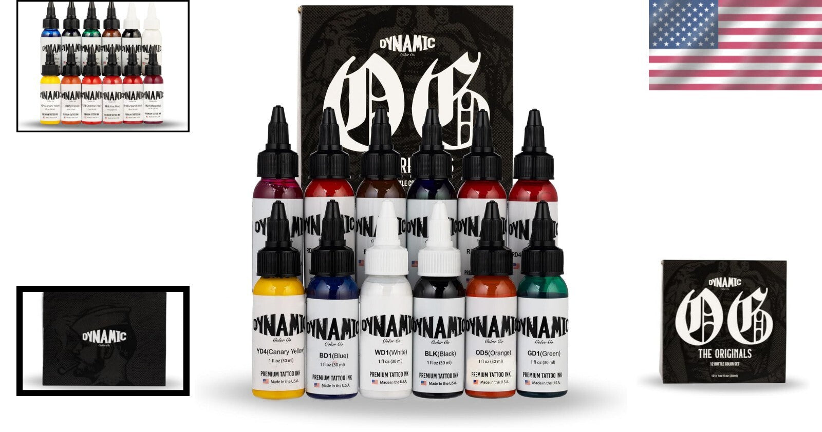 Dynamic Color Tattoo Ink Set - 12 Vivid 1 oz Bottles for Professional Artists