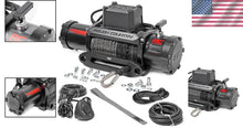 Load image into Gallery viewer, 12V Electric Winch with 12,000 LB Capacity &amp; Wireless Control for Off-Road Use