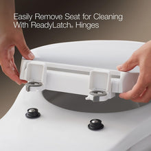 Load image into Gallery viewer, Sleek Black Toilet Seat with ReadyLatch for Effortless Cleaning &amp; Comfort