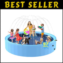 Load image into Gallery viewer, Effortless 97'' Splash Pad Pool for Kids &amp; Large Dogs - Cool Off Together