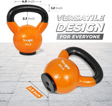 Load image into Gallery viewer, Women’s Fitness Kettlebell Set with Rubber Base | Durable Strength Training Gear