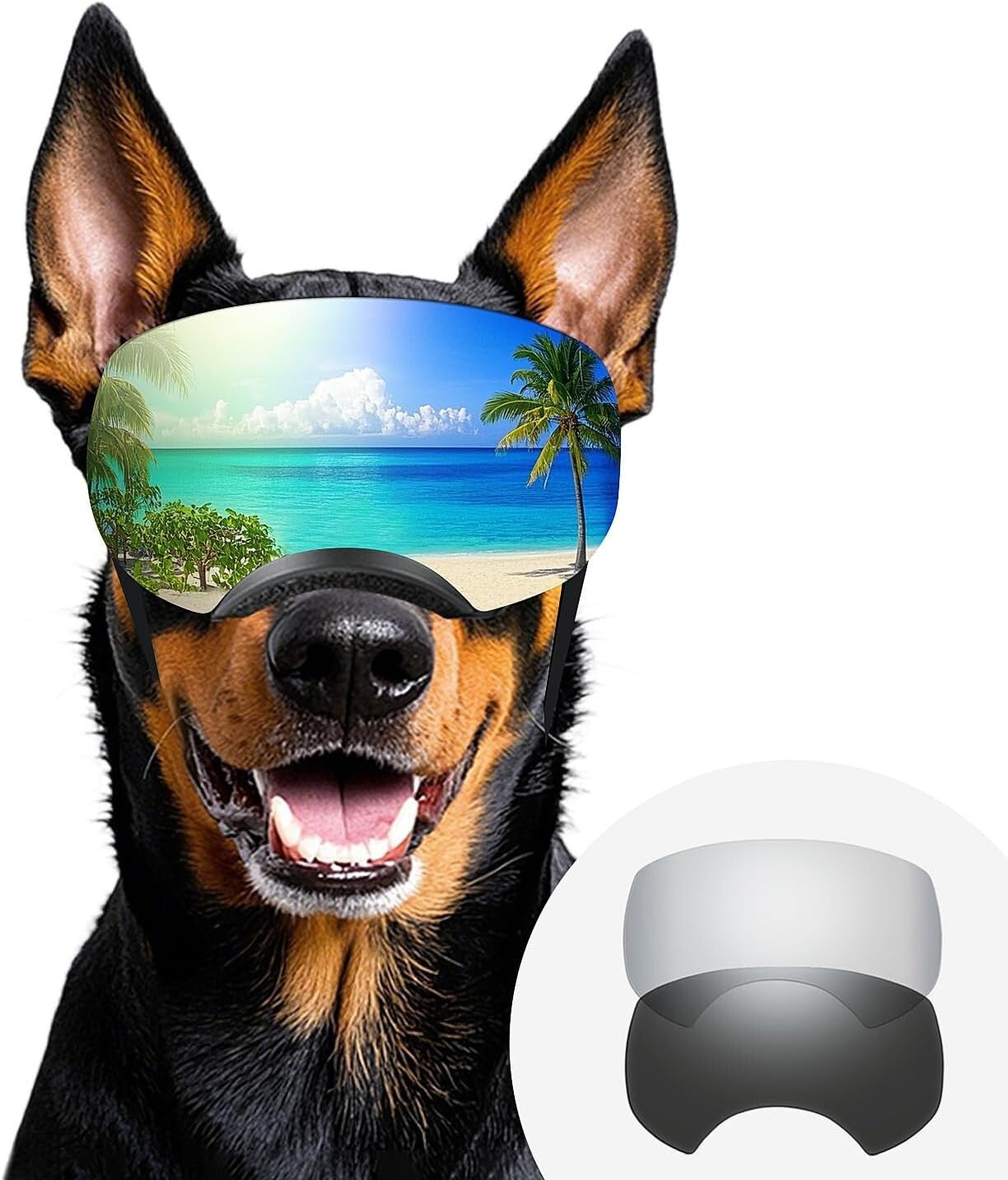 Adjustable UV400 Dog Sunglasses for Medium to Large Breeds - Windproof & Stylish