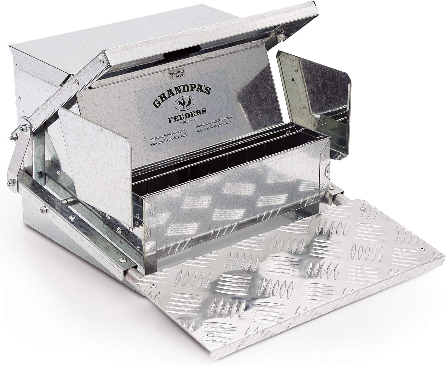 Galvanized Steel Automatic Feeder - Reliable 10-Day Supply for Backyard Chickens