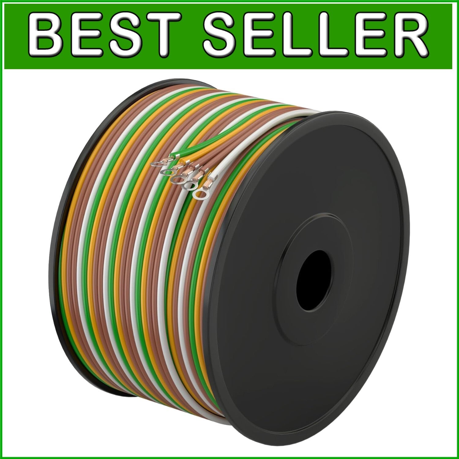 100Ft 14AWG Color-Coded 5-Way Trailer Wiring Harness for Safe Connections