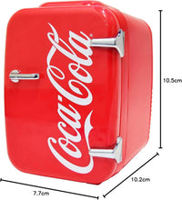 Load image into Gallery viewer, Vintage Coca-Cola 4L Mini Fridge - AC/DC &amp; USB Cooler for Skincare &amp; Drinks